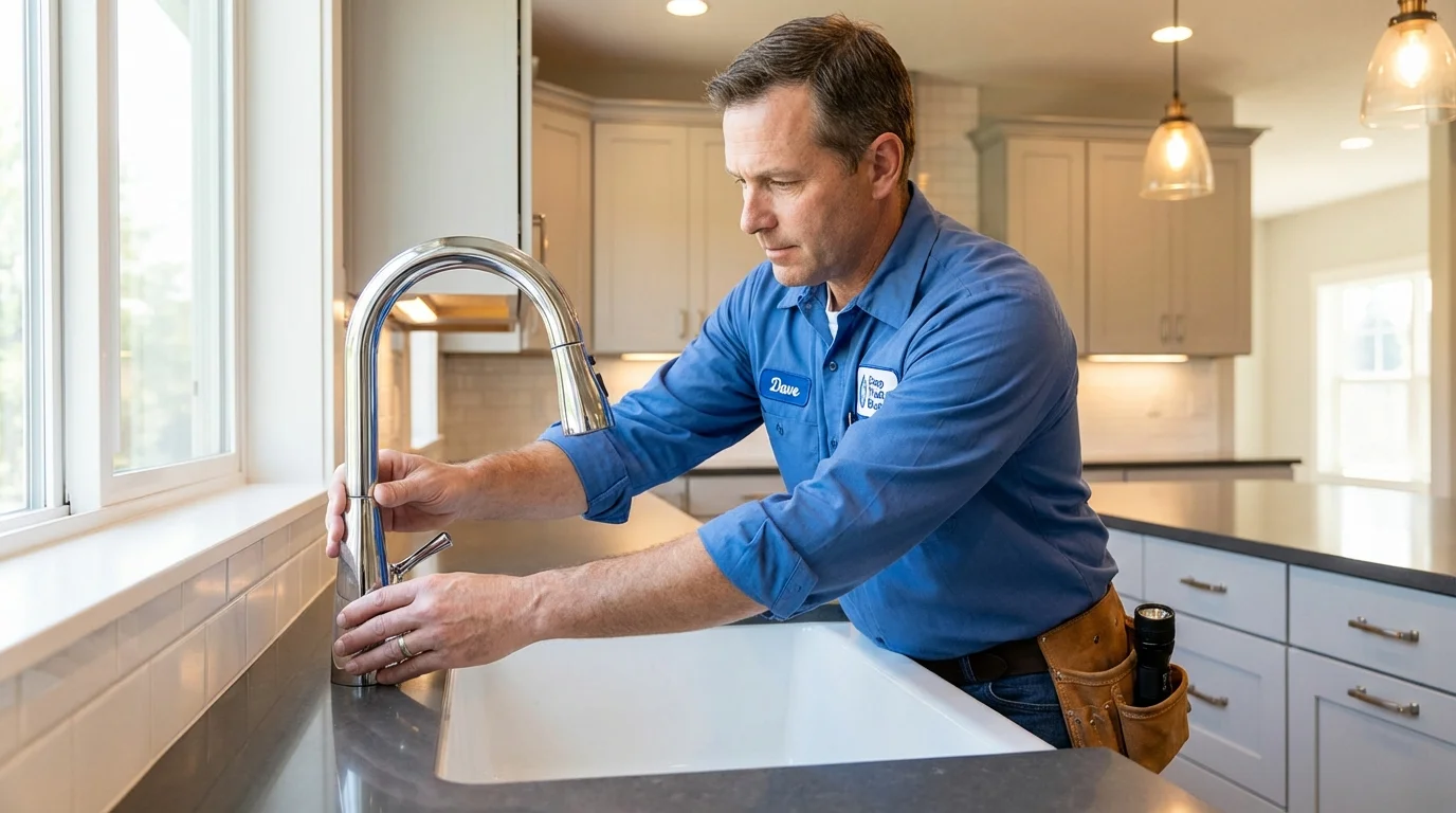 Kitchen faucet installation by Johns Plumbing LLC in Ledbetter