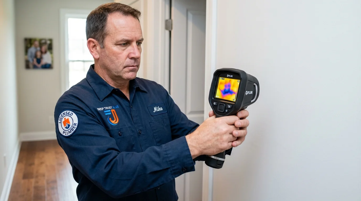 Thermal imaging leak detection by Johns Plumbing LLC in Ledbetter